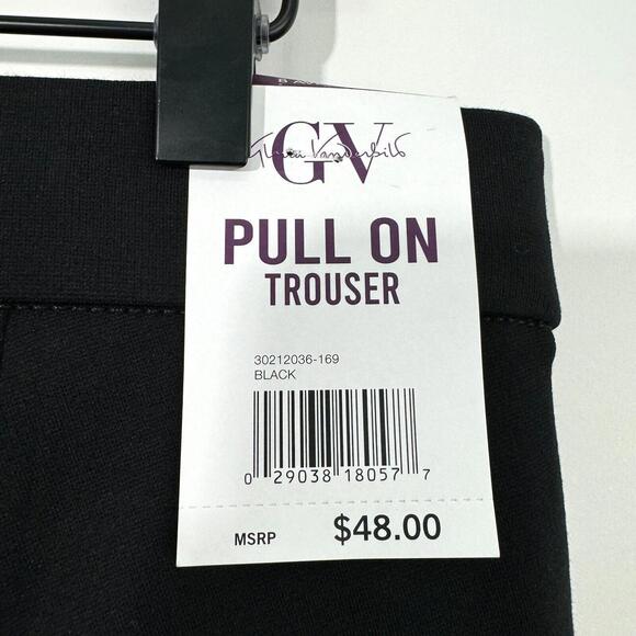 Gloria Vanderbilt Women’s Size 8 Black Pull On High Rise Ponte Trouser Pants New - Picture 10 of 12